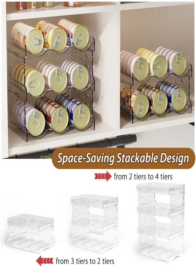 Flenpptly Cat Food Can Organizer, 3-Tier Cat Food Organizer, Transparent Can Organizer for Pantry, Canned Food Organizer Holds 45 (3oz) Cans, Pantry can Organizer - Image 3